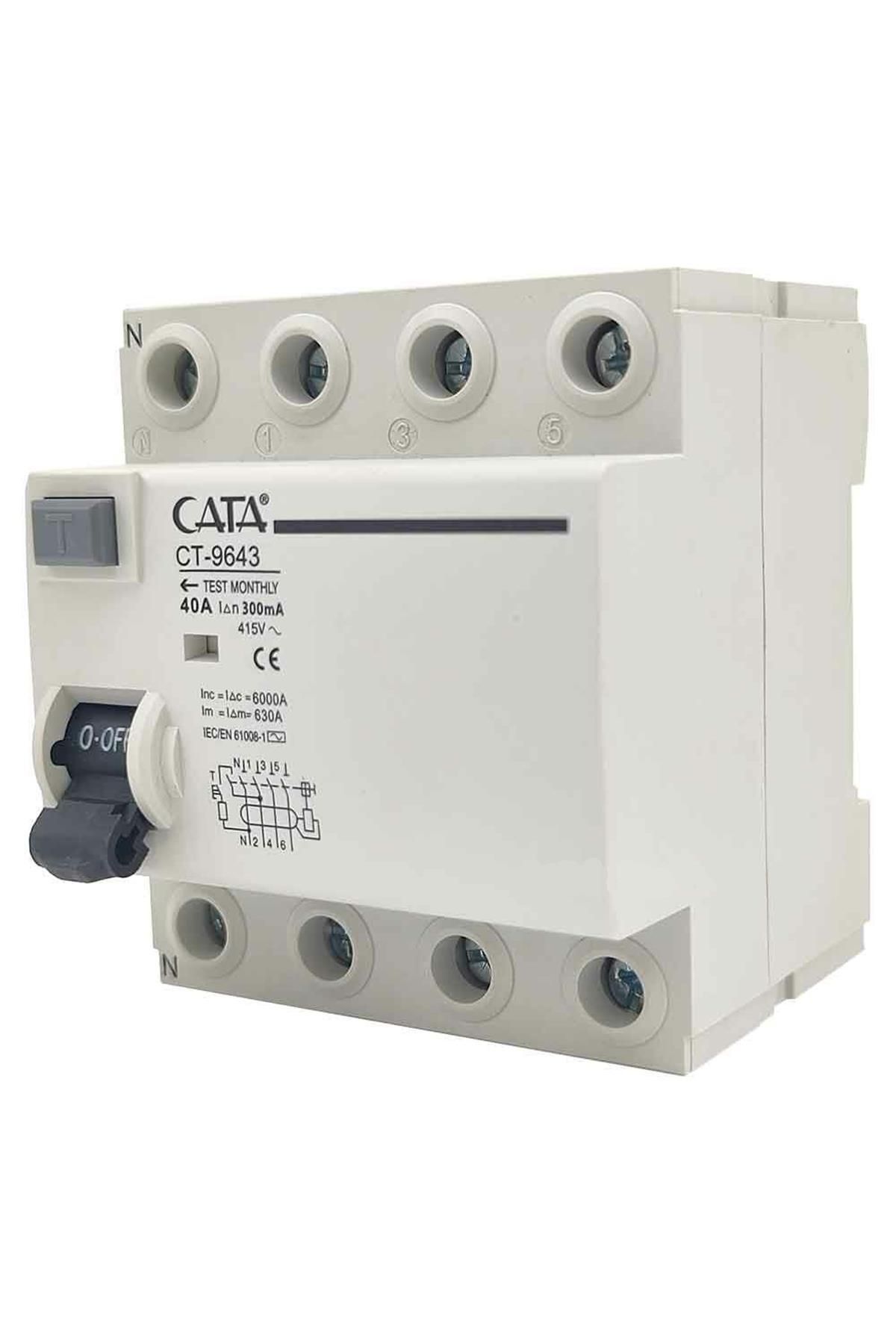 Tamer Elektrik-Cata CT-9643 4x40 300mA Three Phase Residual Current Relay 2