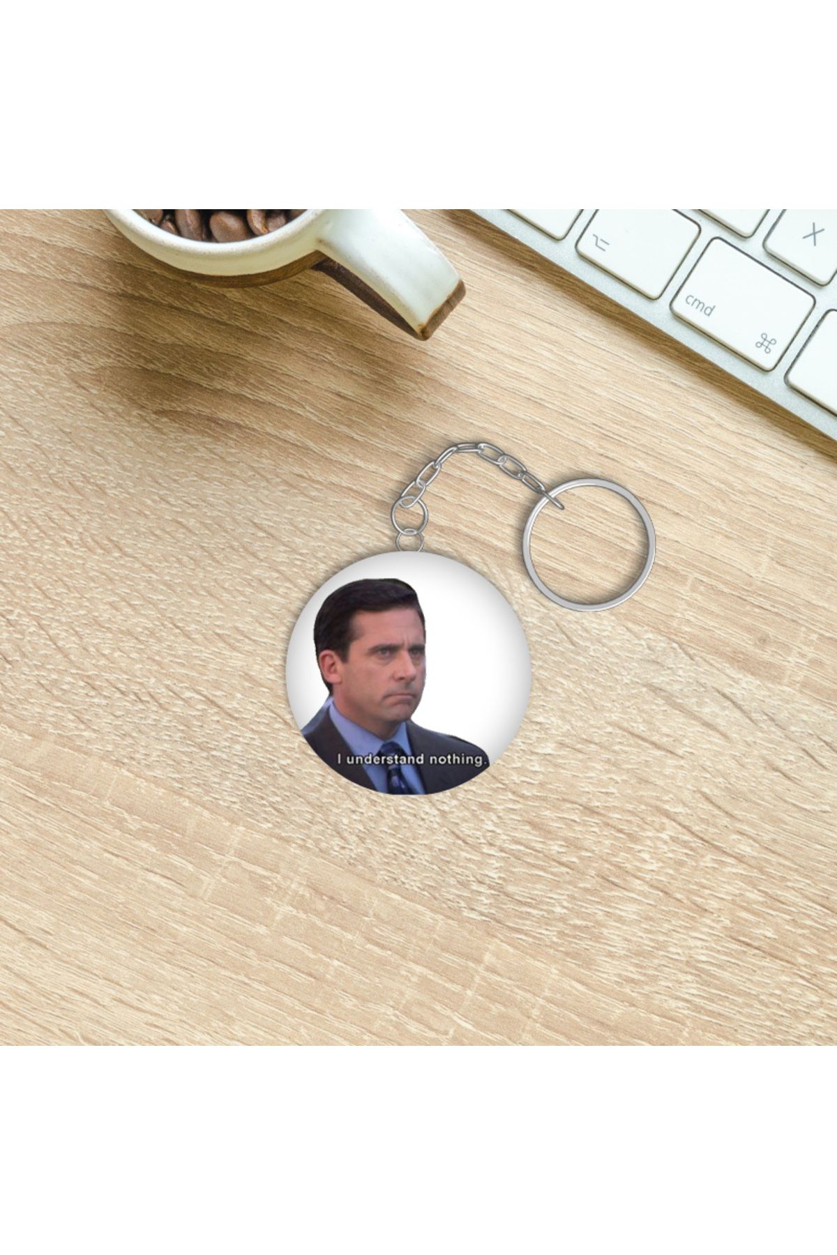 ZENTIV-The Office Michael Scott I Understand Nothing Written Keychain 2