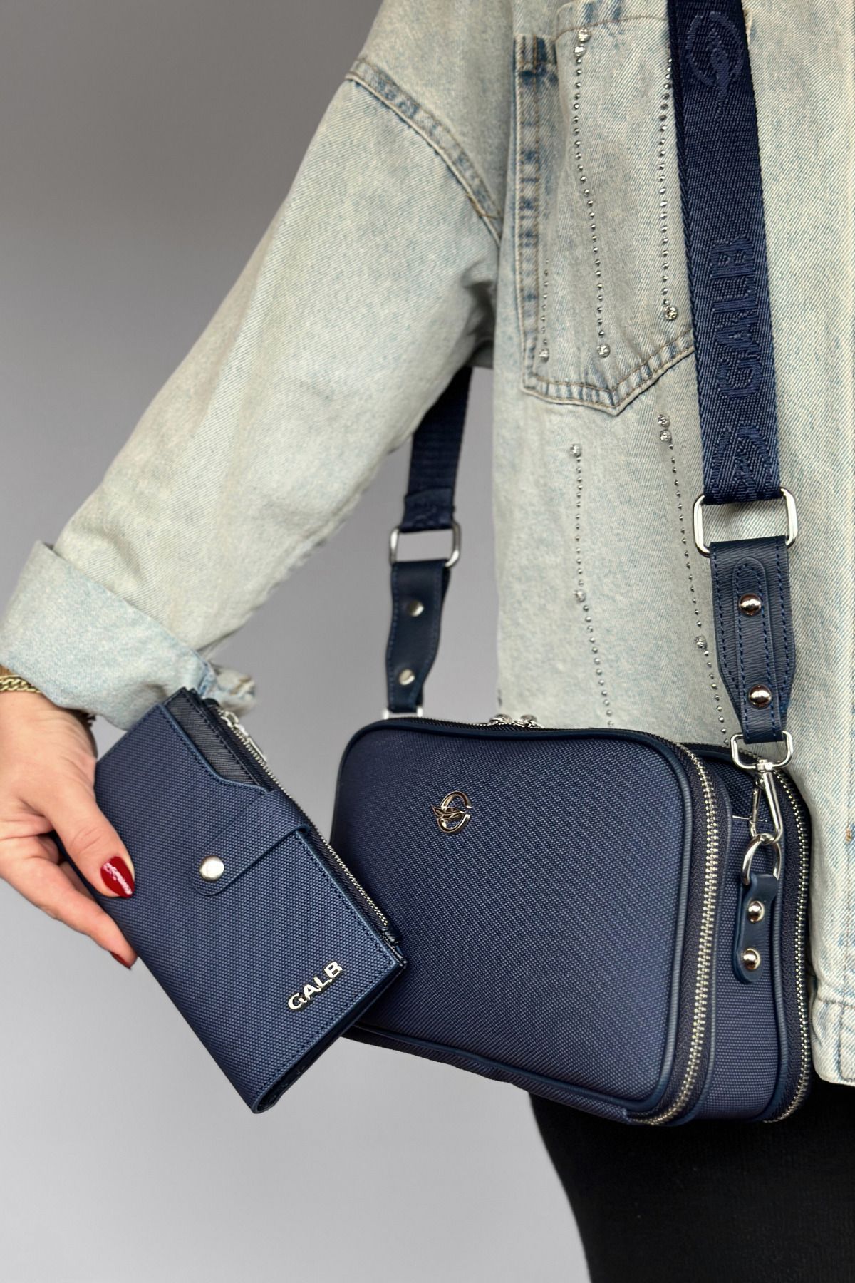 GALB LEATHER Medium Size Thick Strap Daily 5 Compartment Crossbody Women s Shoulder Bag Messenger Bag Lk 6000