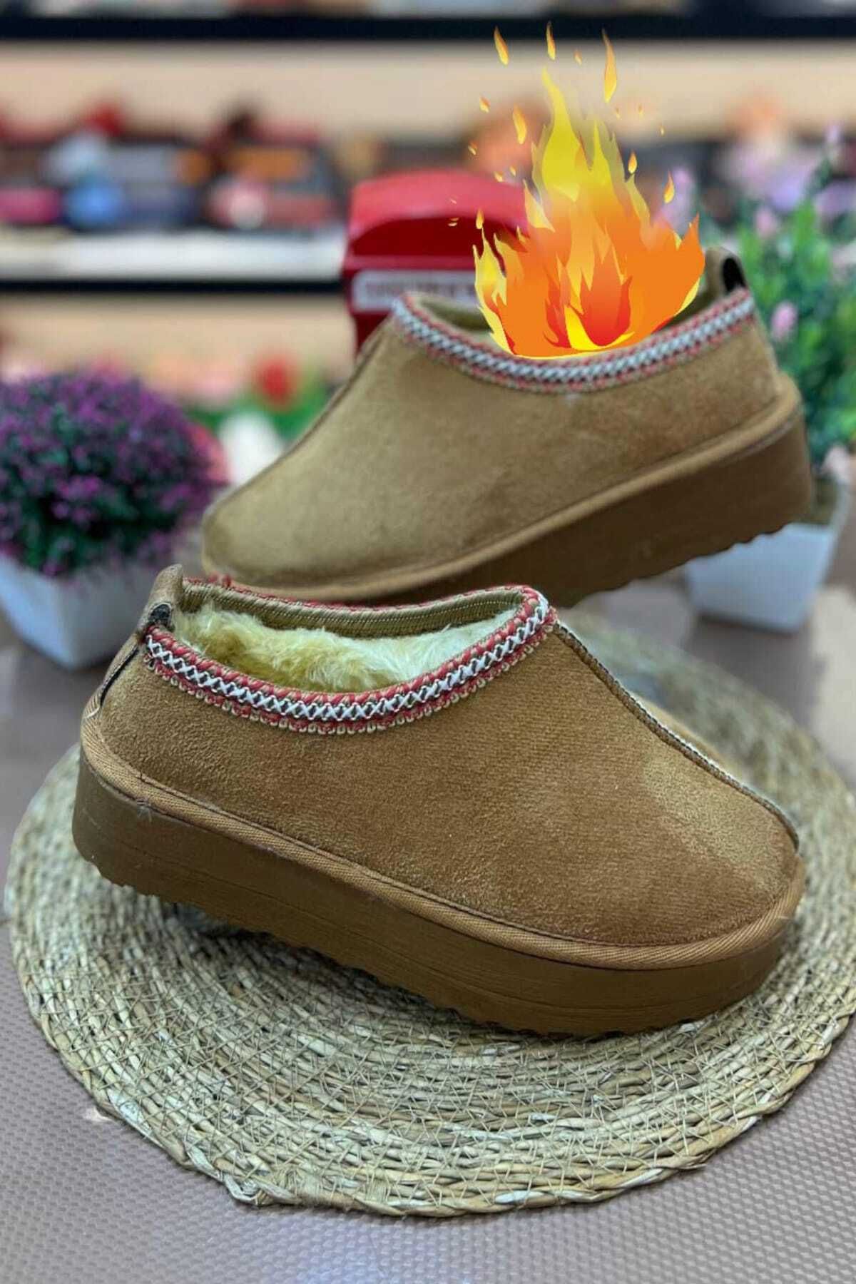 diya shoes Zeno Tan Women s House Slippers Home Boots Can Be Used