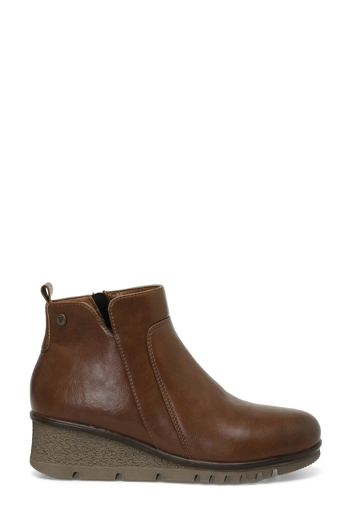 Polaris-165137 Tan Zippered Women's Boots 2