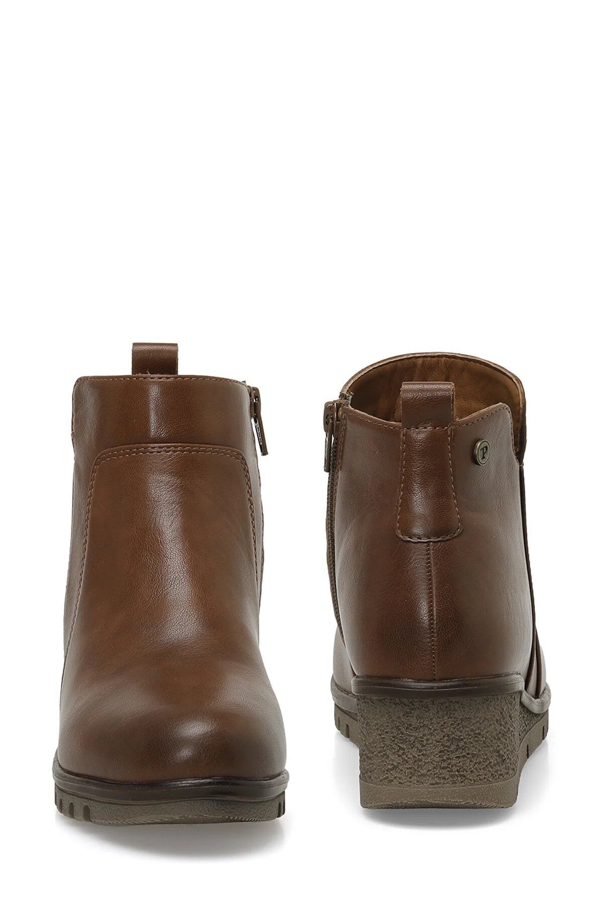 Polaris-165137 Tan Zippered Women's Boots 5