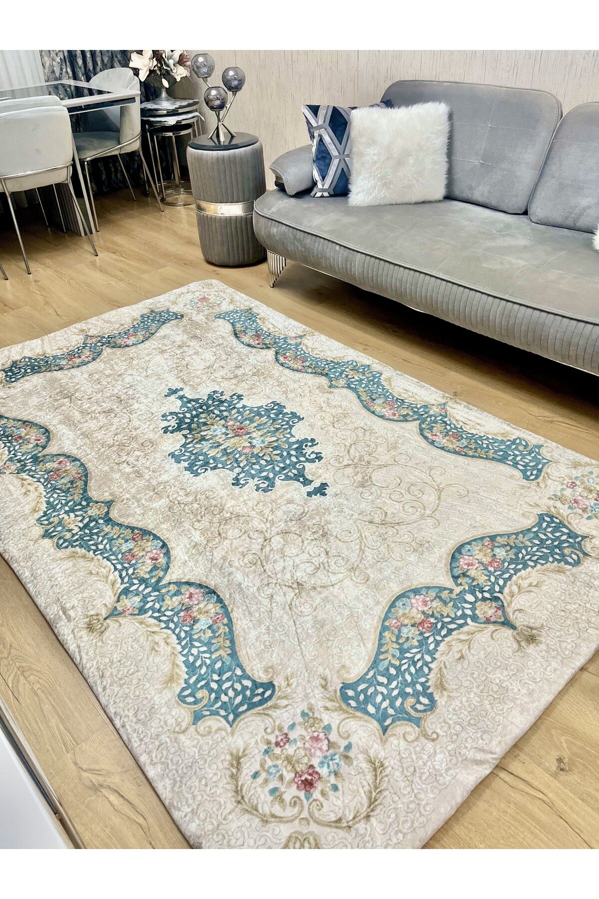 ESPİCAL HOME-Elastic Carpet Cover Made of Soft Velvet Fabric 2