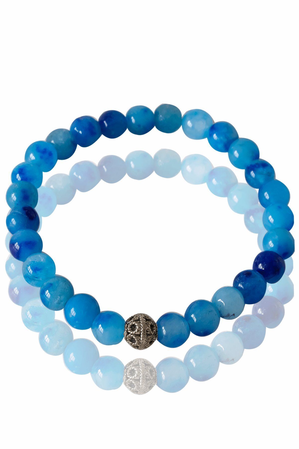 Silver and blue store bracelet