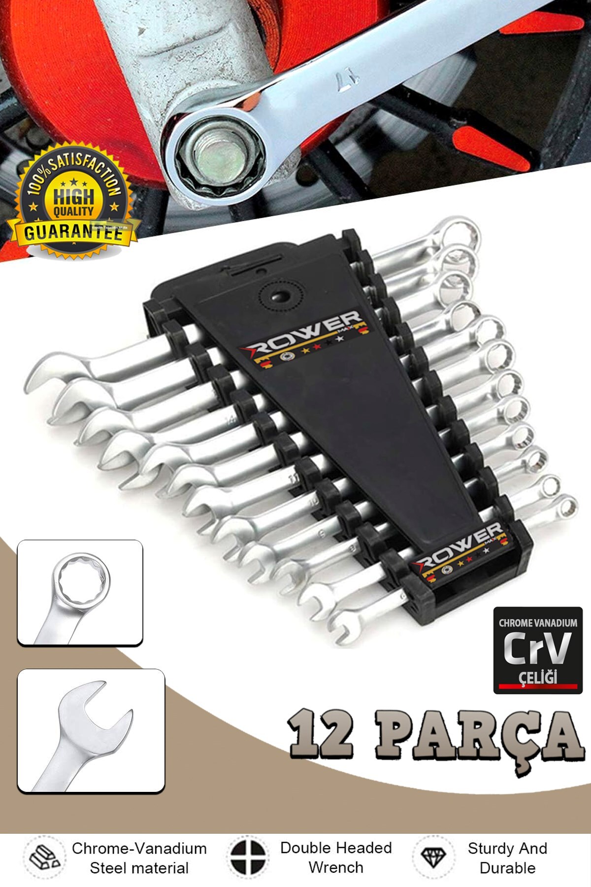 ROWERMAX Germany Cr-v 65 Parça 53 Lokma Takımı Otomatik Cırcırlı 1
