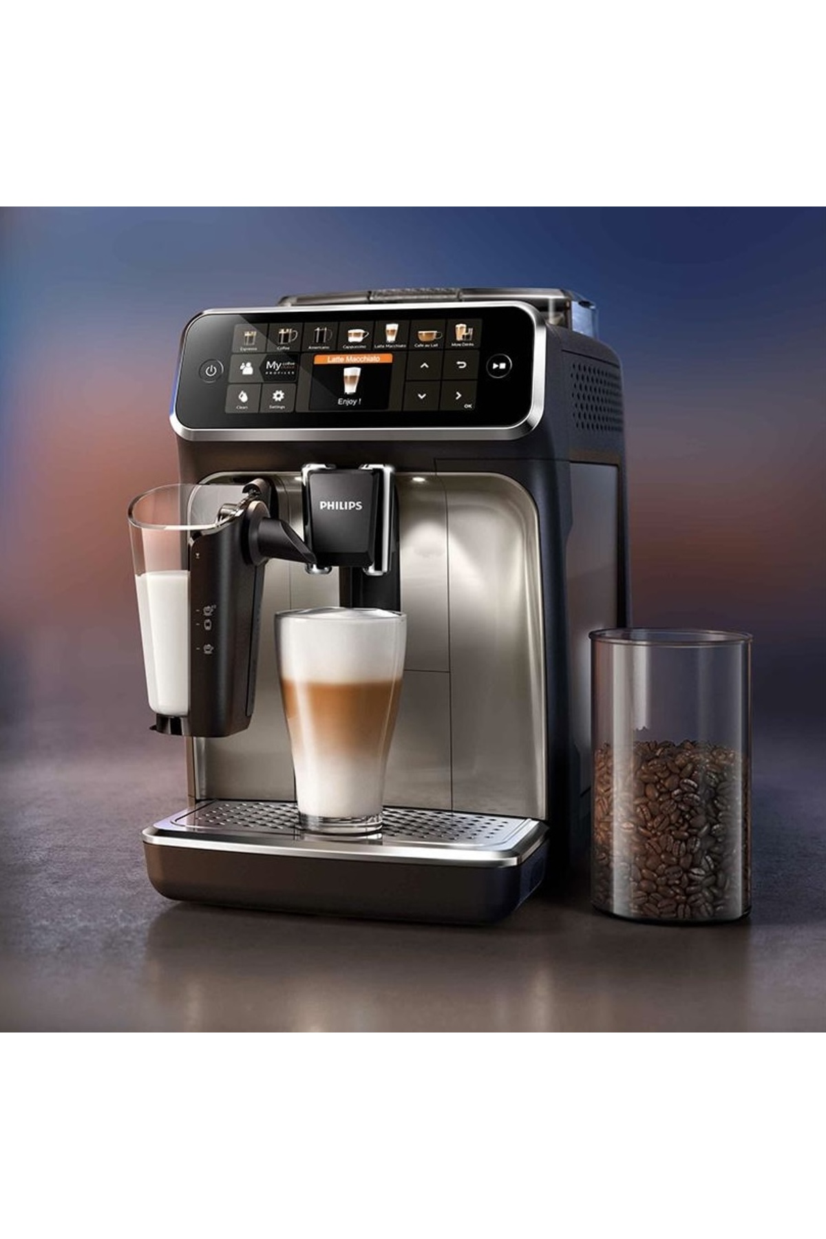Ep5447 ,15 Bar, 12 Lezzetli Kahve Mükemmel Sıcaklık ve Aroma Tam Otomatik Kahve ve Espresso Makinesi 6