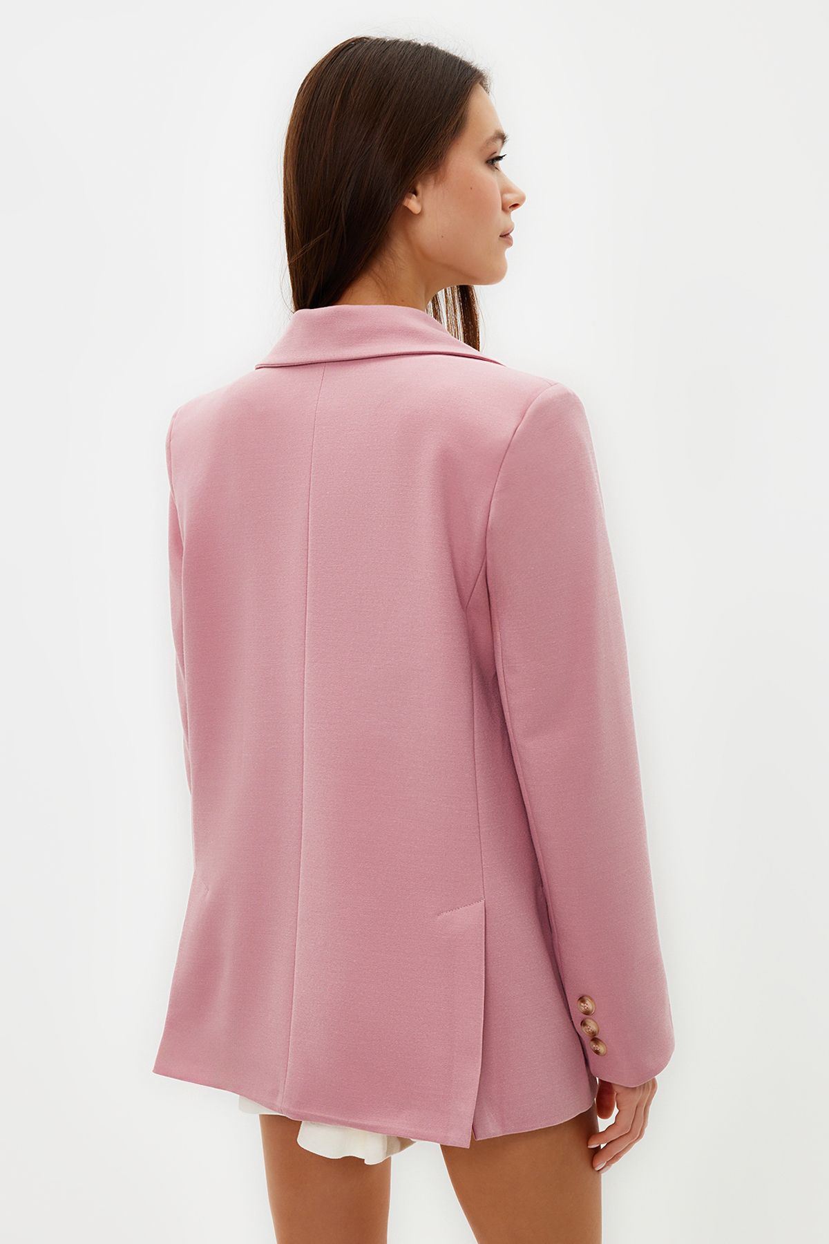 Trendyol Collection-Pinke Blazerjacke in limitierter Auflage – normal gefüttert TWOAW23BC00132 6