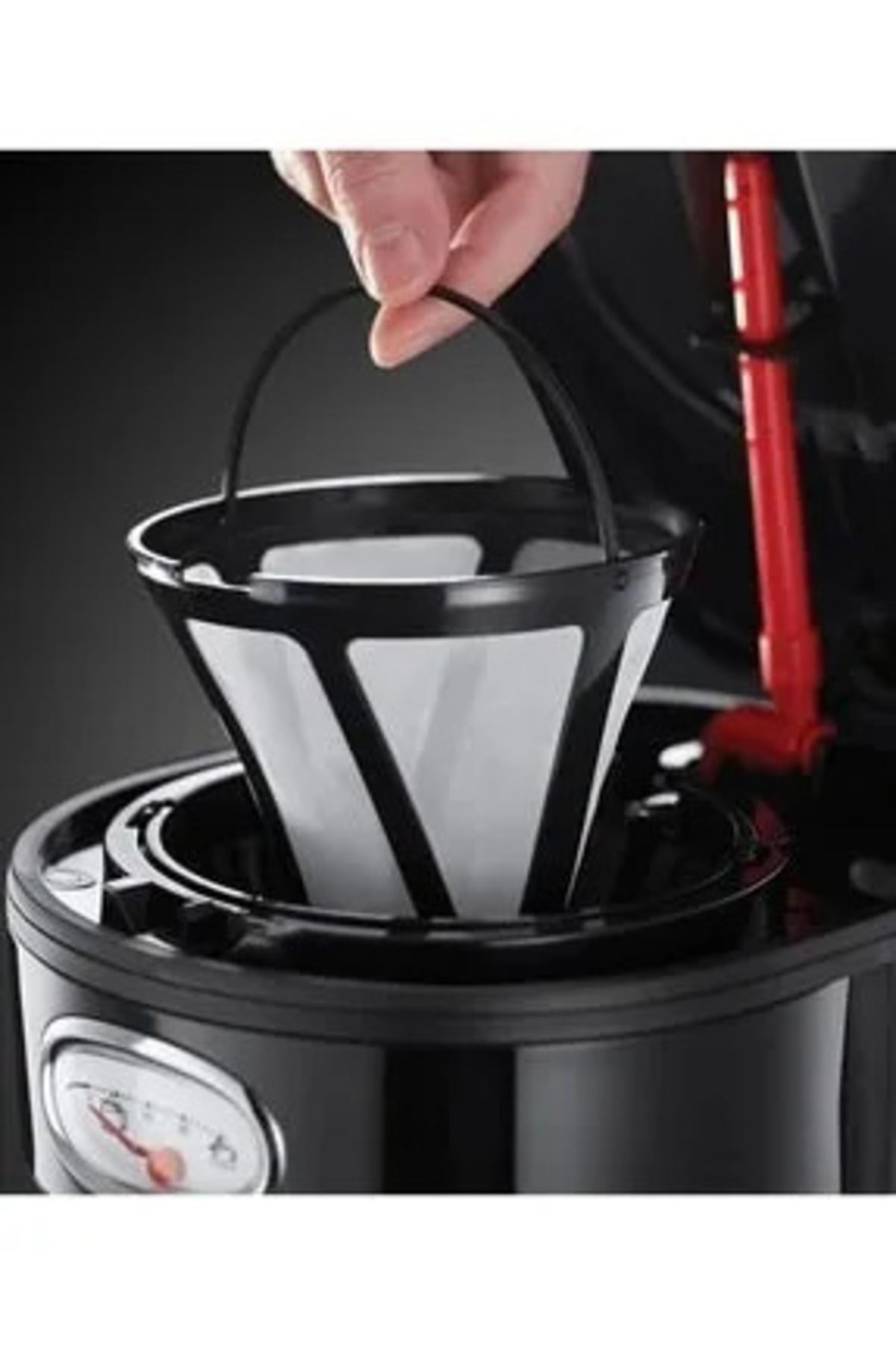 RUSSELL HOBBS-ماكينة صنع القهوة بإبريق زجاجي أسود كلاسيكي من ريترو 5