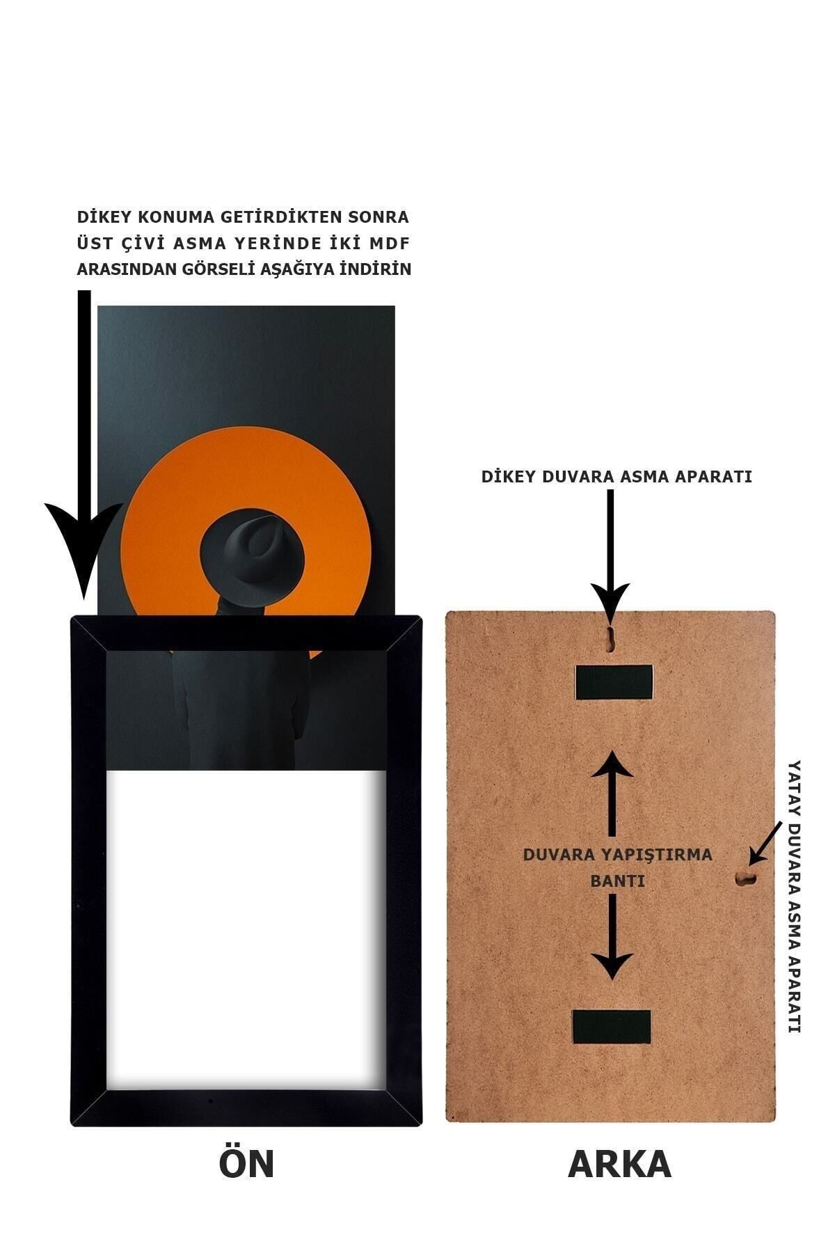 AS TİCARET-6 Pieces (A4) 21x30 Black Frame MDF - PVC A4 Certificate or Photo Frame 3