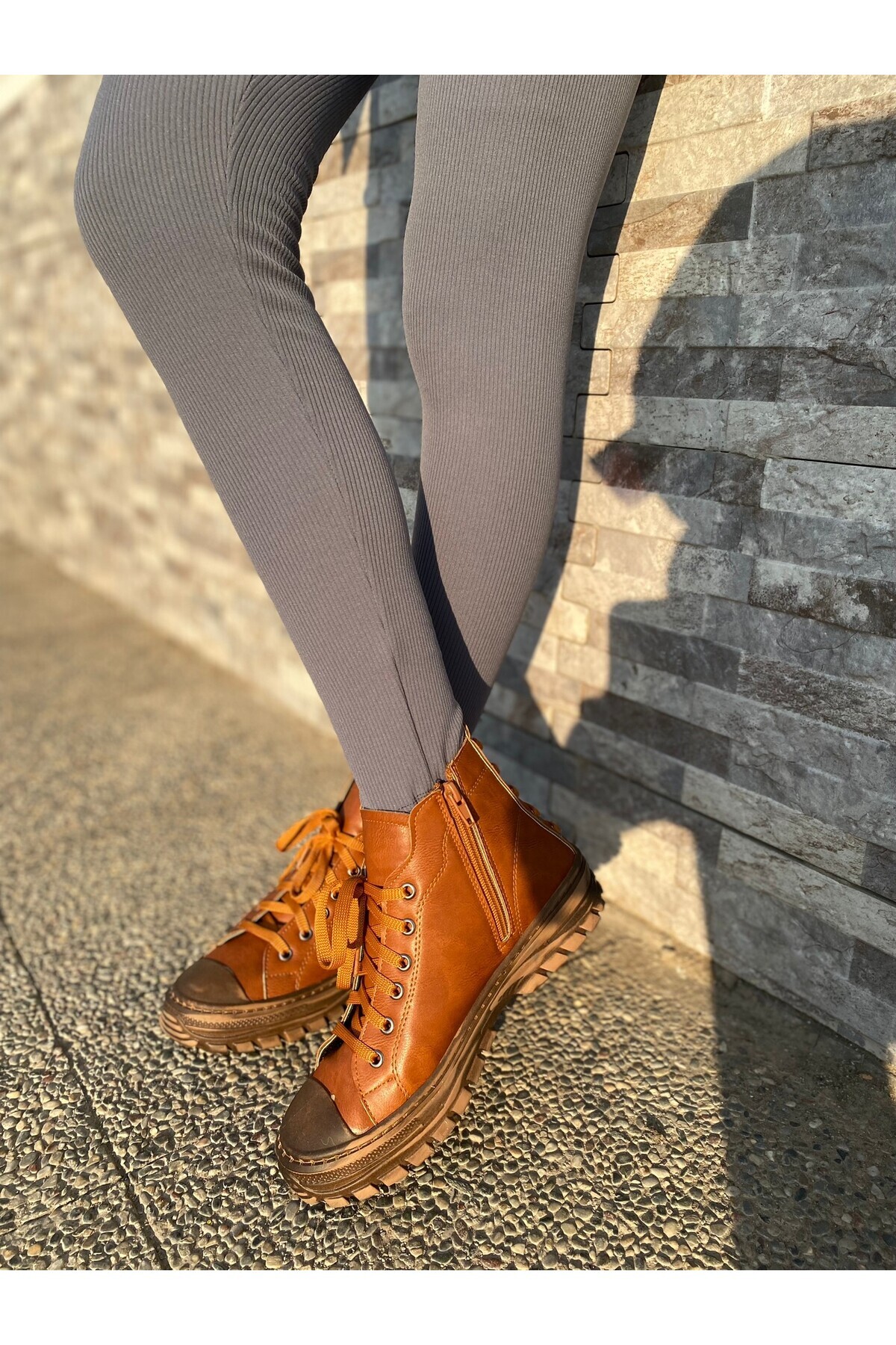 Hera Erica Kahverengi Cilt Bağcıklı Bot