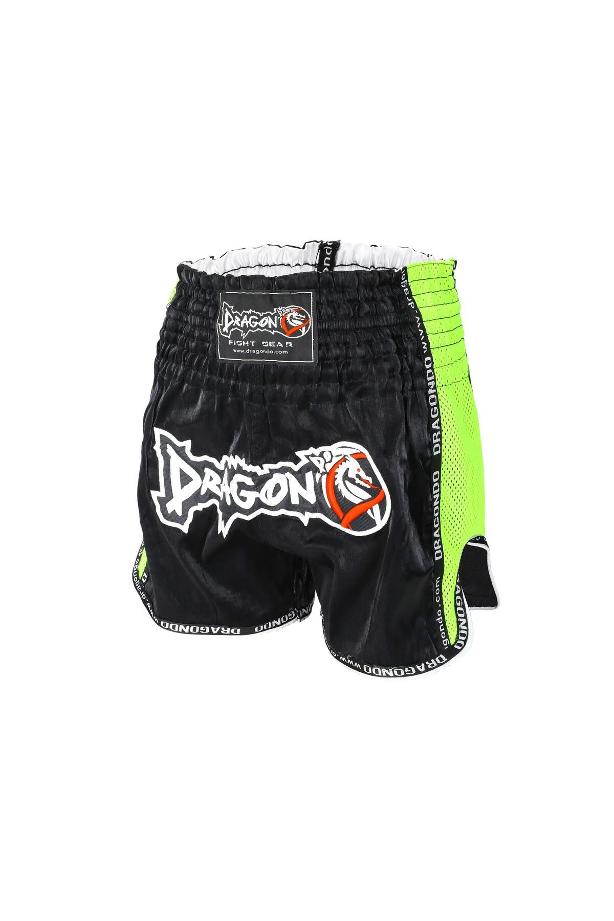 تجهیزات بوکس مشکی MT3035 Muay Thai Short ویژه بافندگی شورت های تایلندی Dragondo