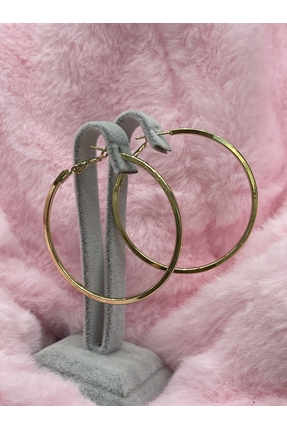 artistik bijuteri çelik halka küpe 5cm çapında