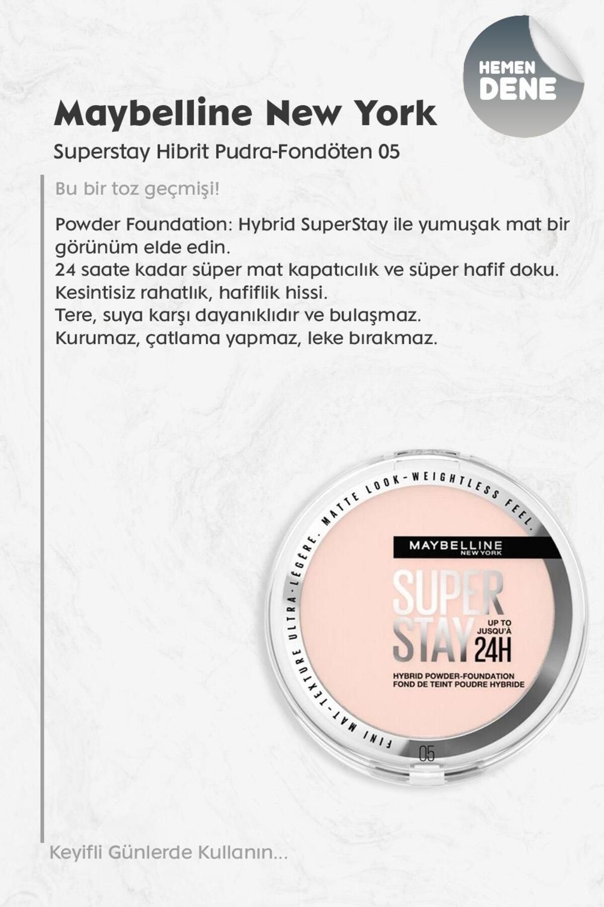 بنیاد پودر هیبریدی Superstay - 05 Maybelline New York