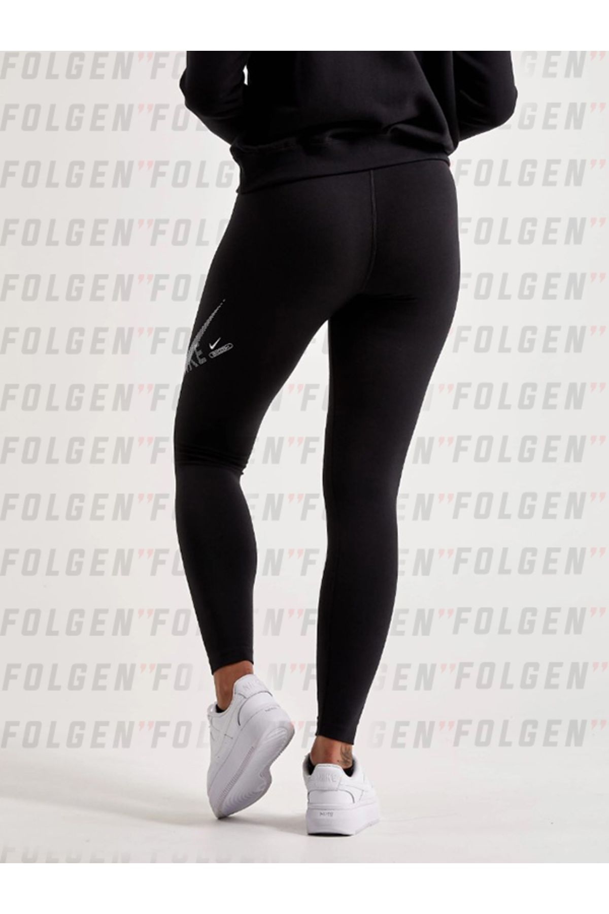 Nike cotton outlet leggings black