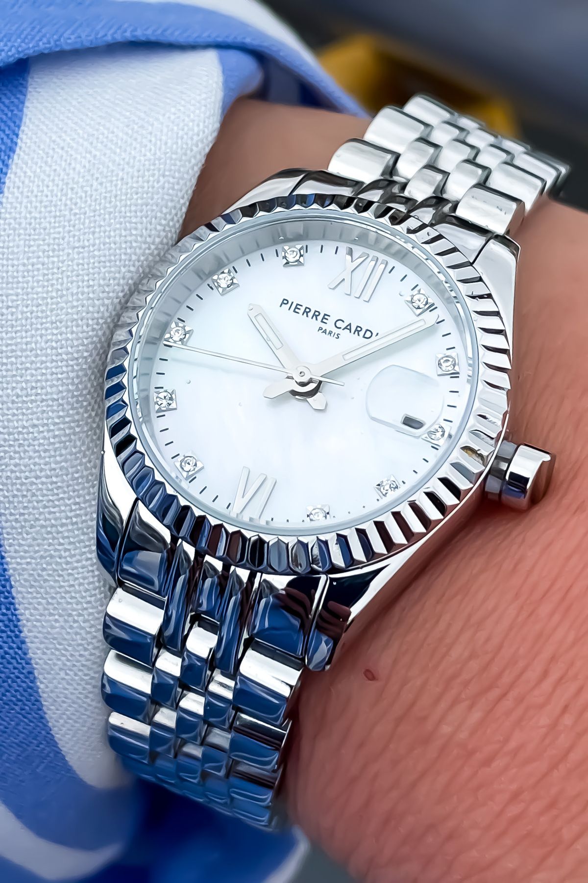 Pierre cardin outlet silver watch