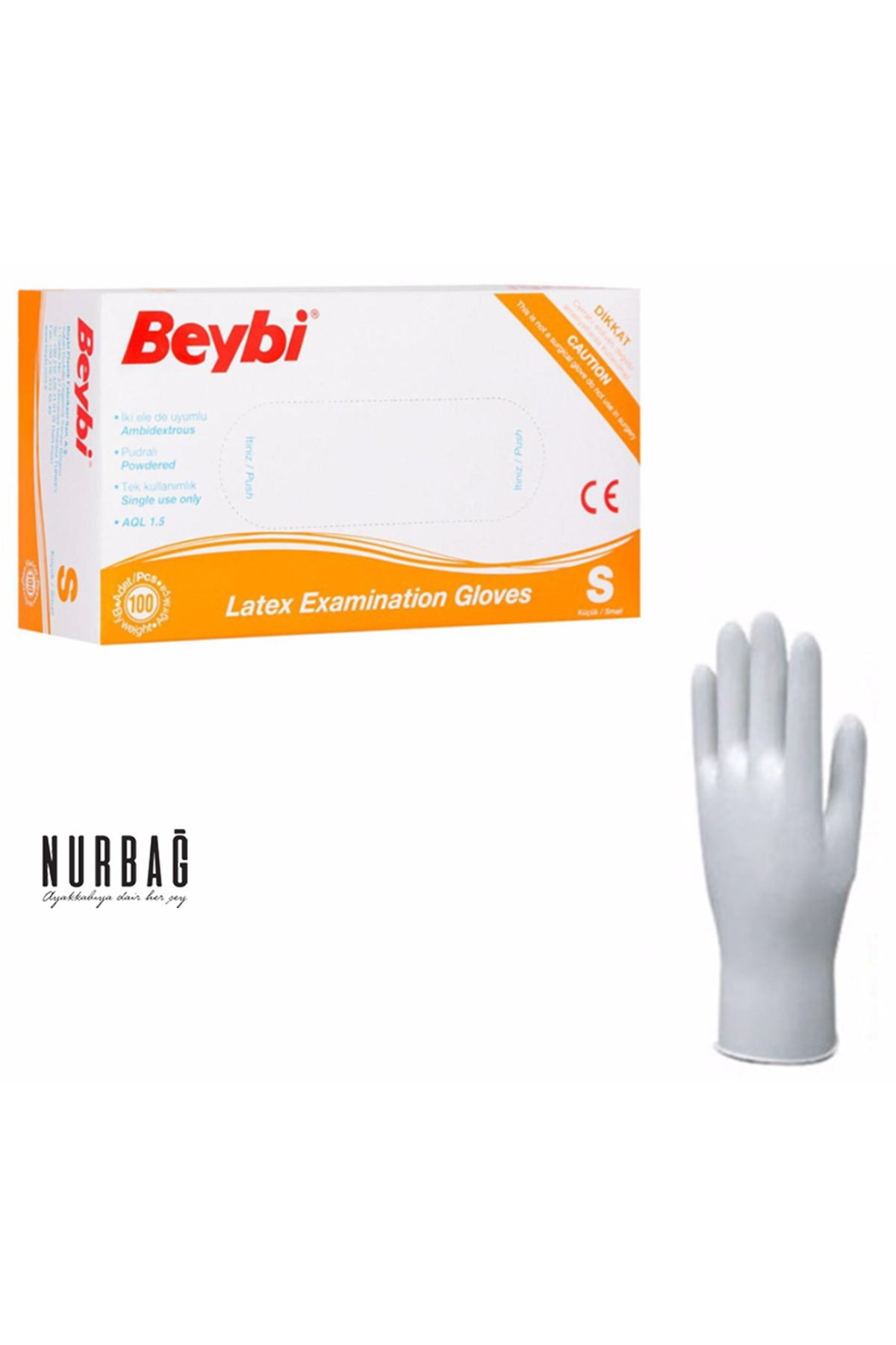 NURBAĞ DOKUMA Beybi Doktor Eldiveni Pudralı 100 Lü Paket Tı8752