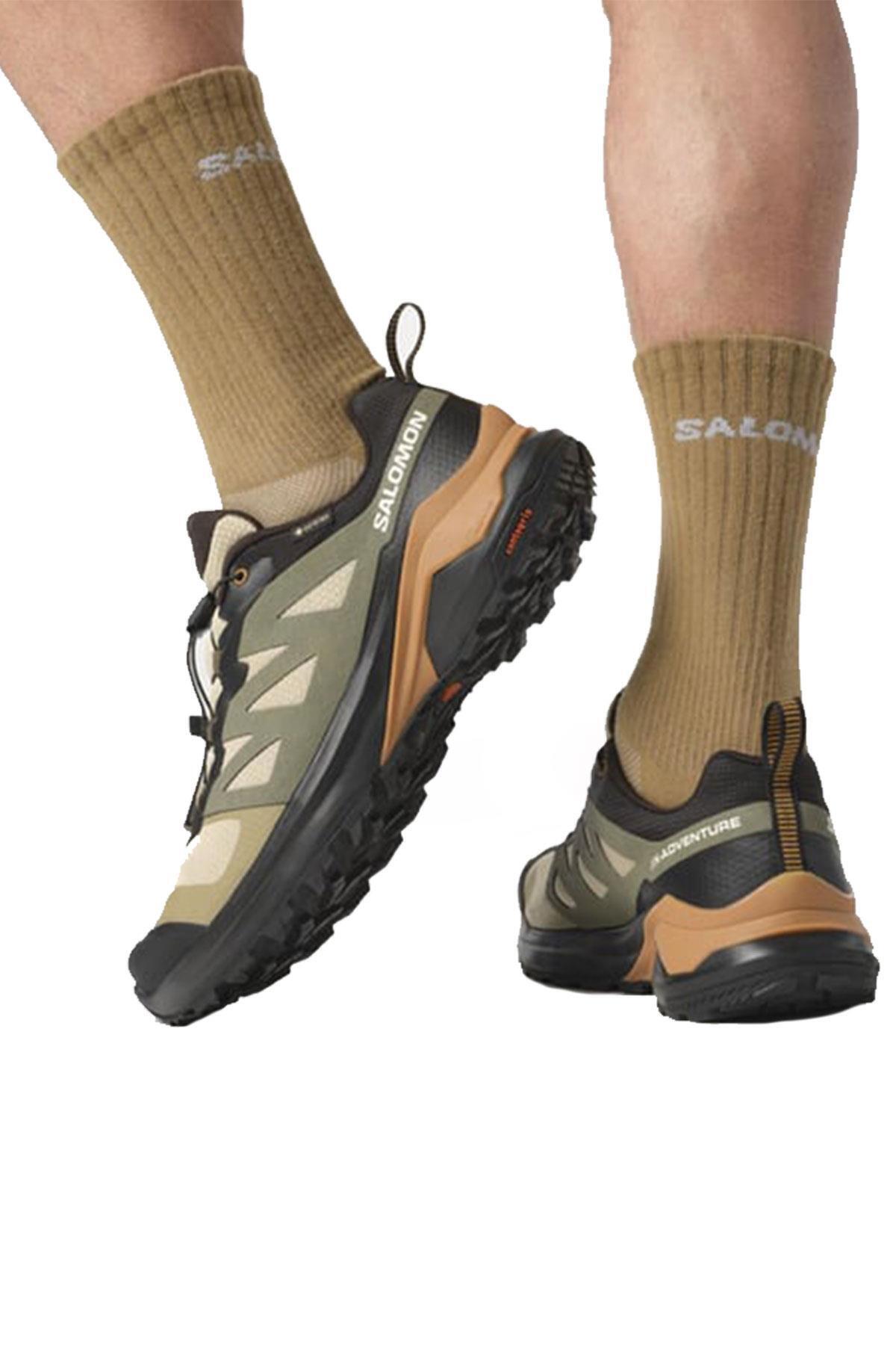 کتانی Salomon سالومون مردانه X-adventure Gtx Gore-Tex® Patika KHAKI اورجینال - تصویر 8