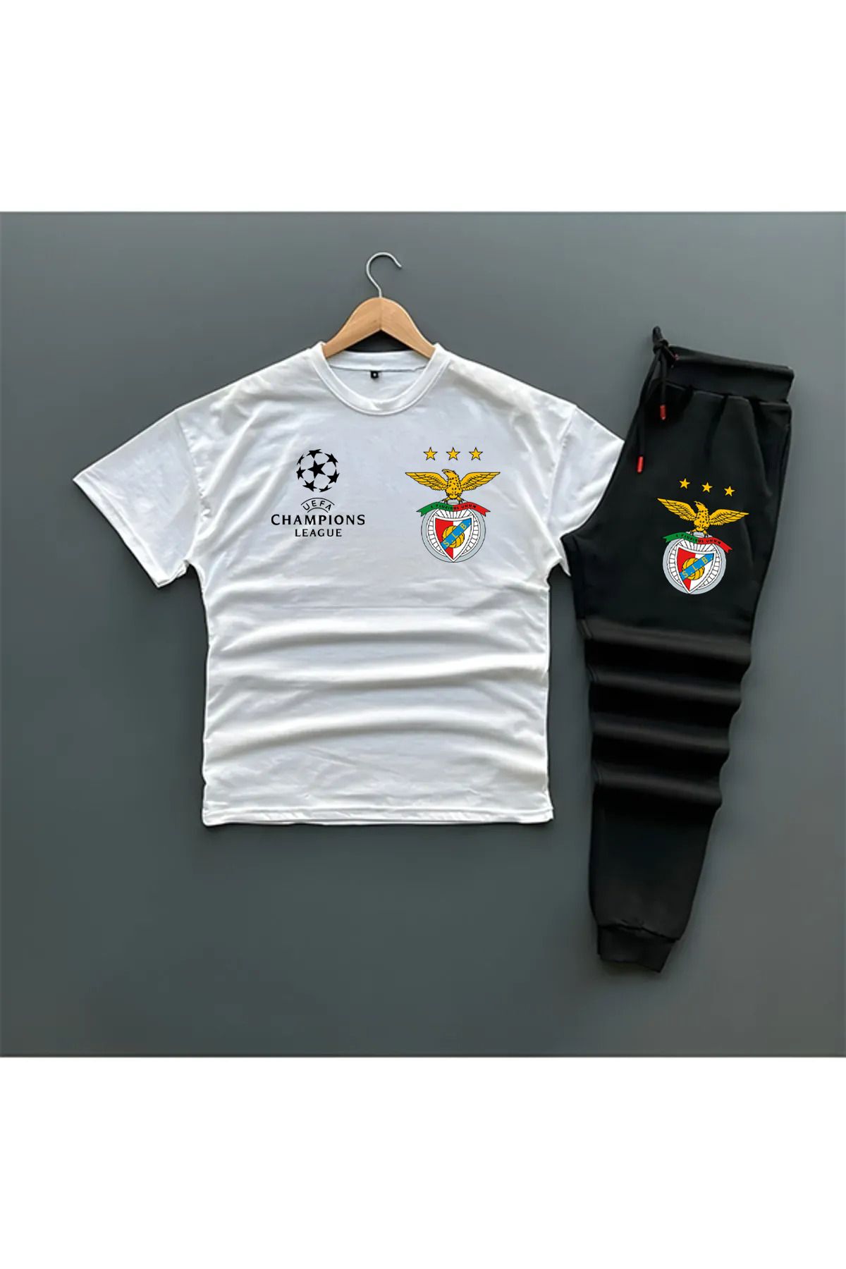 Pisa Art BENFICA CHAMPIONS LEAGUE T SHIRT AND SLIM FIT ESEFMON SIX
