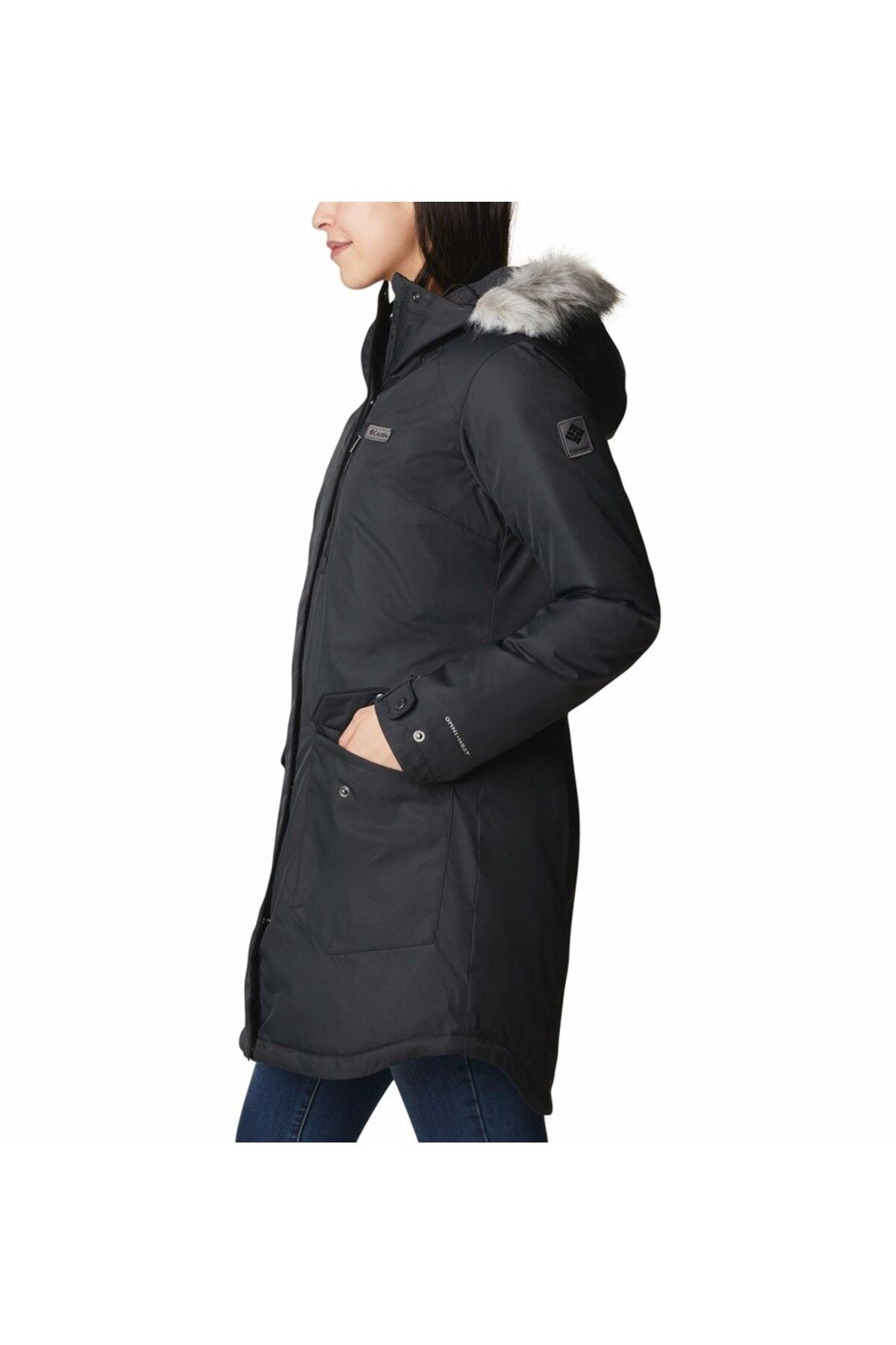 Columbia suttle mountain sherpa trim insulated long sales jacket