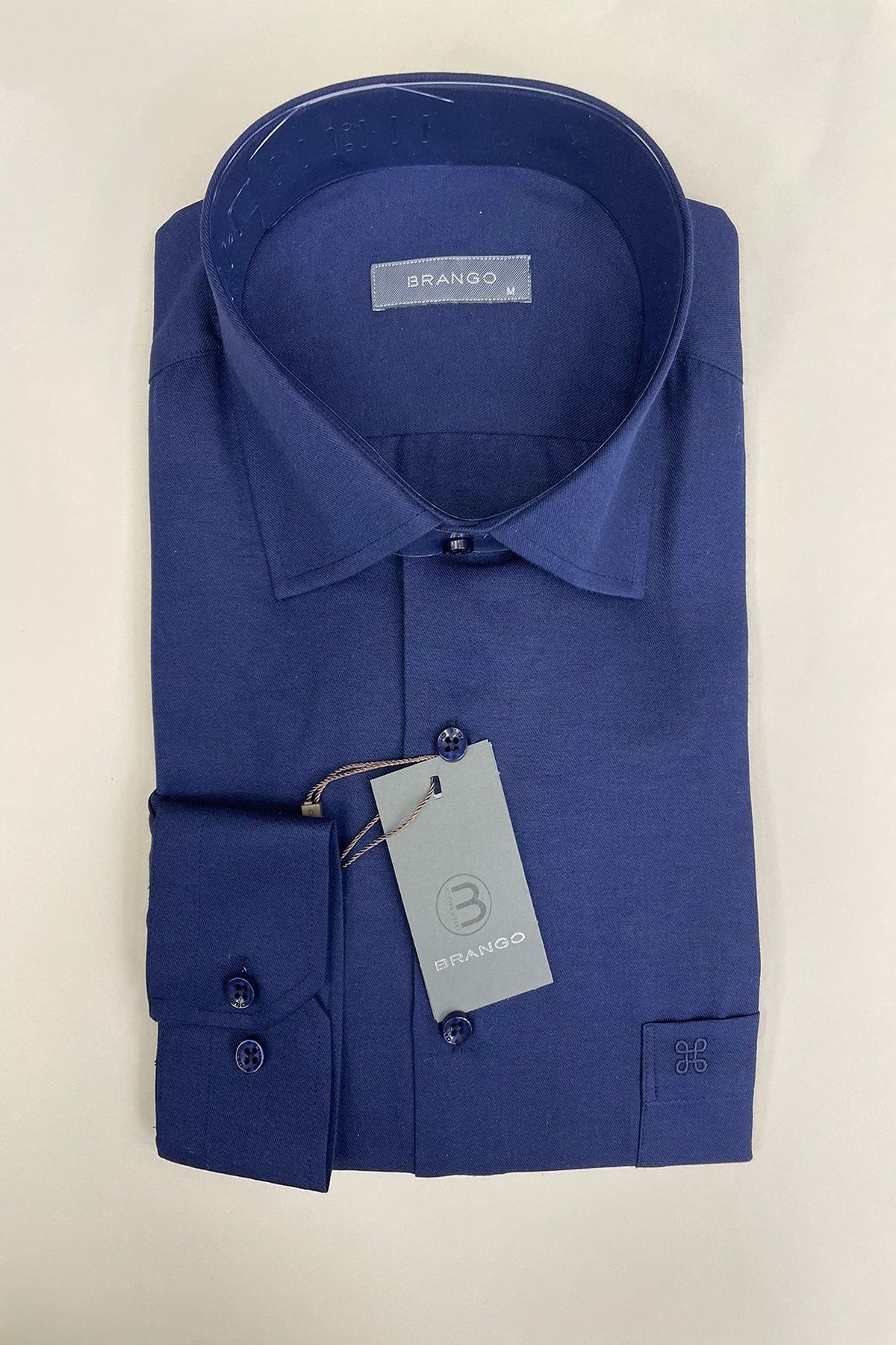 Dark blue top dress shirt