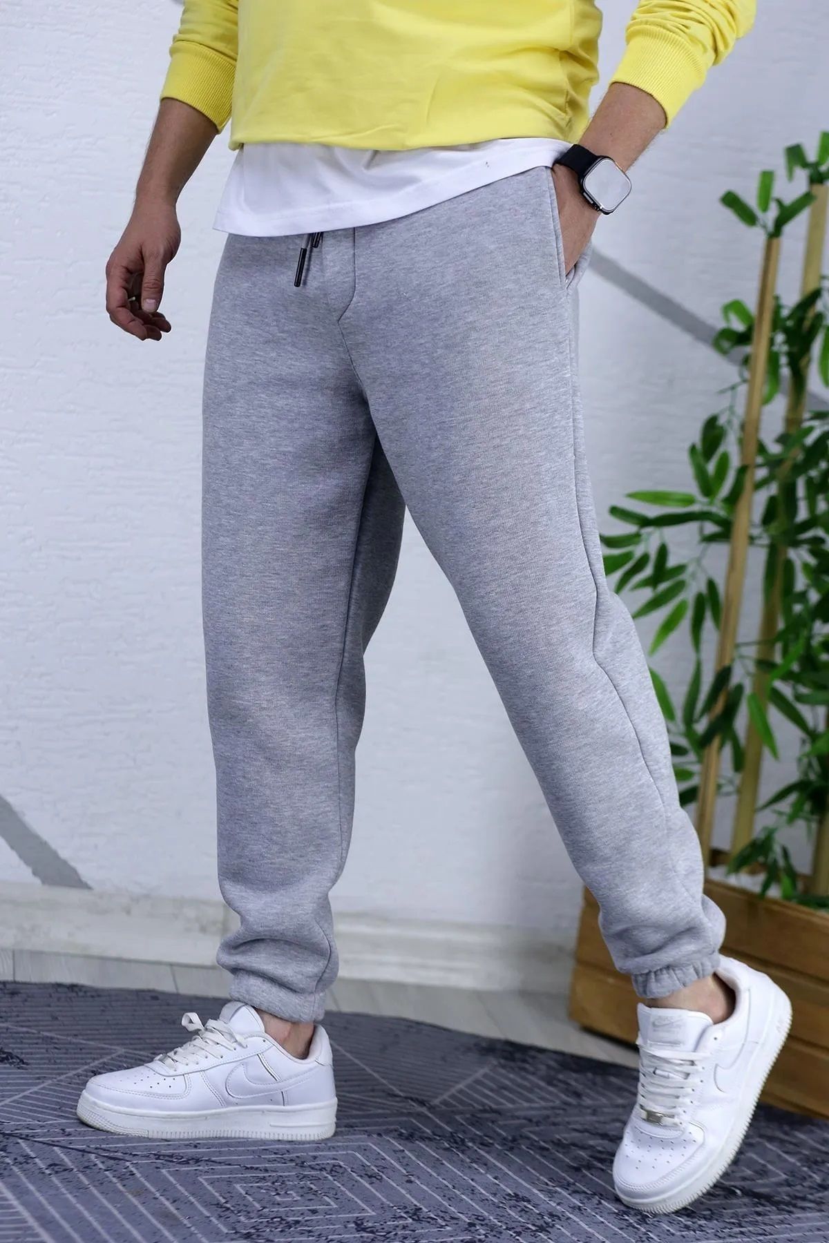 Y MODA Men s Sweatpants Cotton Thick Fabric 3 Thread Racking