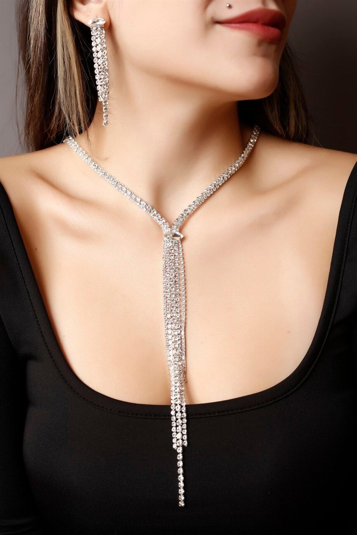 Tassel necklace outlet silver