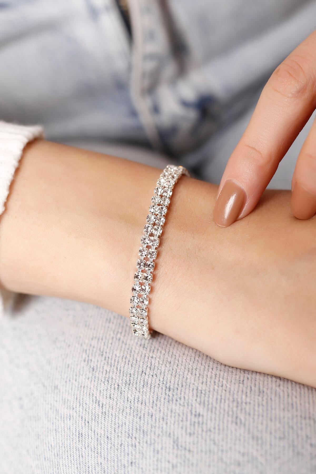 5' Li 2 Sıralı Su Yolu Choker, Bel Zinciri, Halhal, Küpe ve Bileklik Seti Su Yolu Seti 6