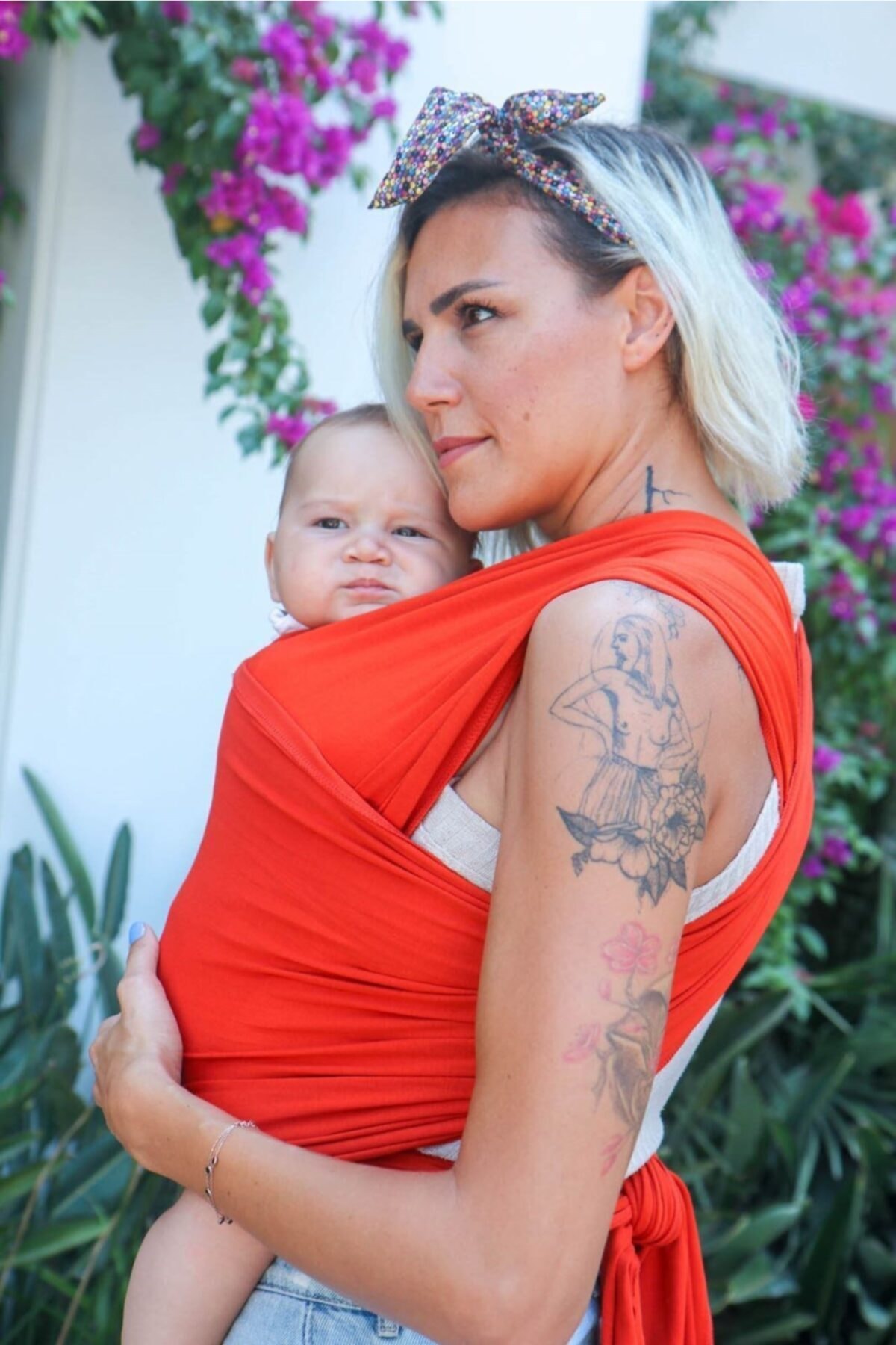 Neko Tuniko Bebek Taşıma Şalı Turuncu ( Wrap Sling) Şapka Ve Kese Hediyelidir! fotoğrafı 6 (önizleme)