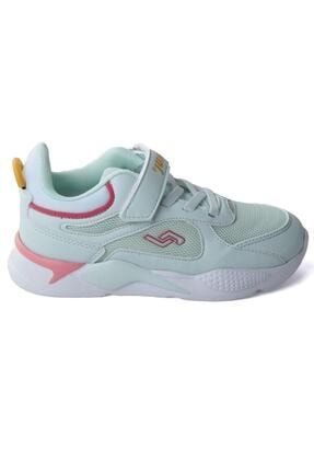 24931 Mint Yeşili - Somon Pembe - Sarı Kız Çocuk Günlük Rahat Yürüyüş Sneaker Spor Ayakkabı