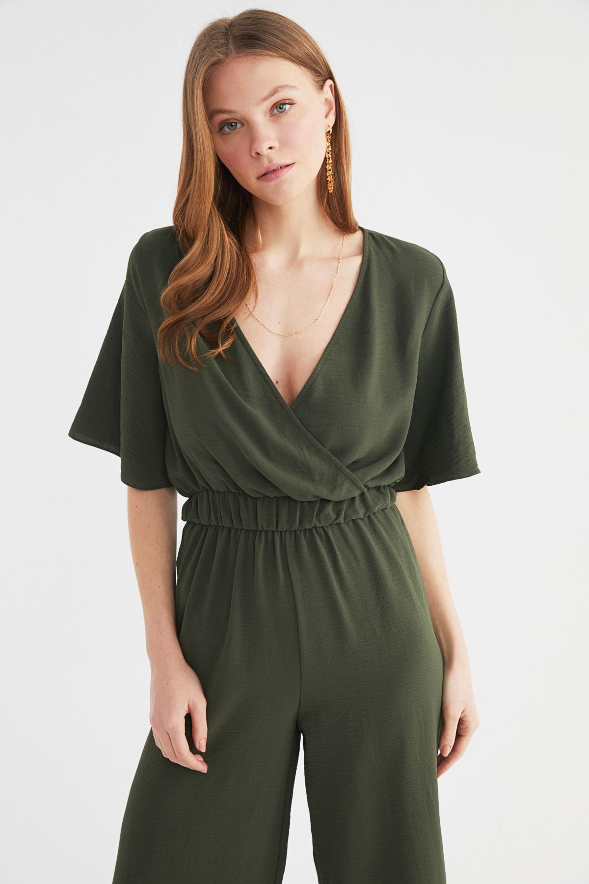 Forever 21 olive green outlet jumpsuit