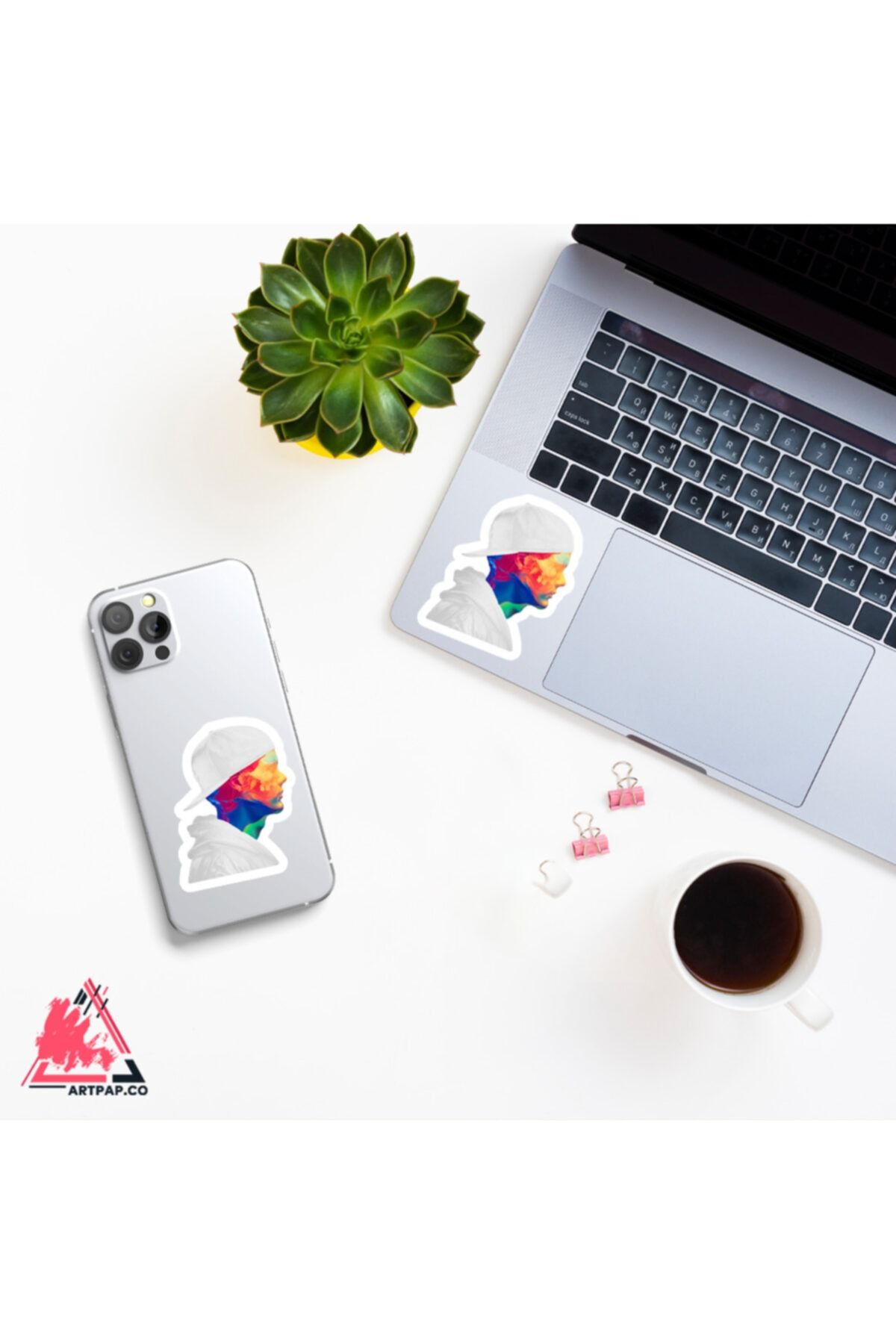 artpap-Colorful Avicii Silhouette Sticker - Avicii Souvenir Sticker Series 2
