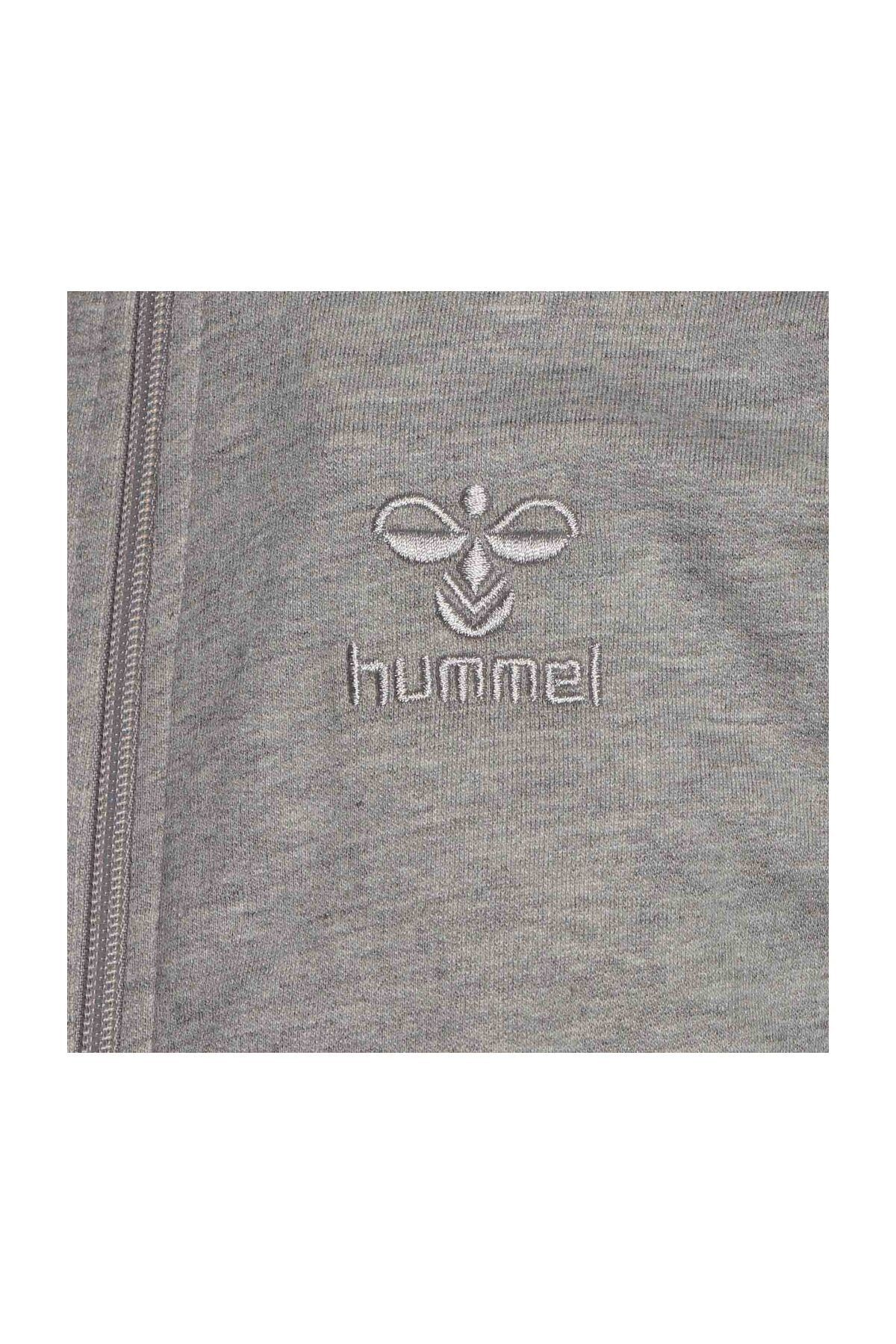 سویشرت خاکستری مردانه و زنانه ژیلونی Zippered Sweatsh اورجینال hummel