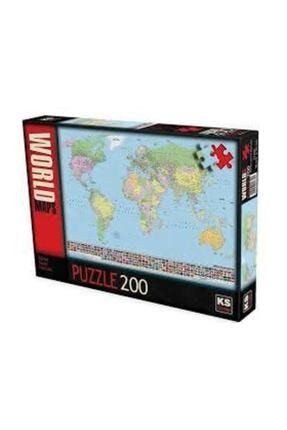 Games 200 Parça Dünya Haritası Puzzle 11332 PUZZLE-11332