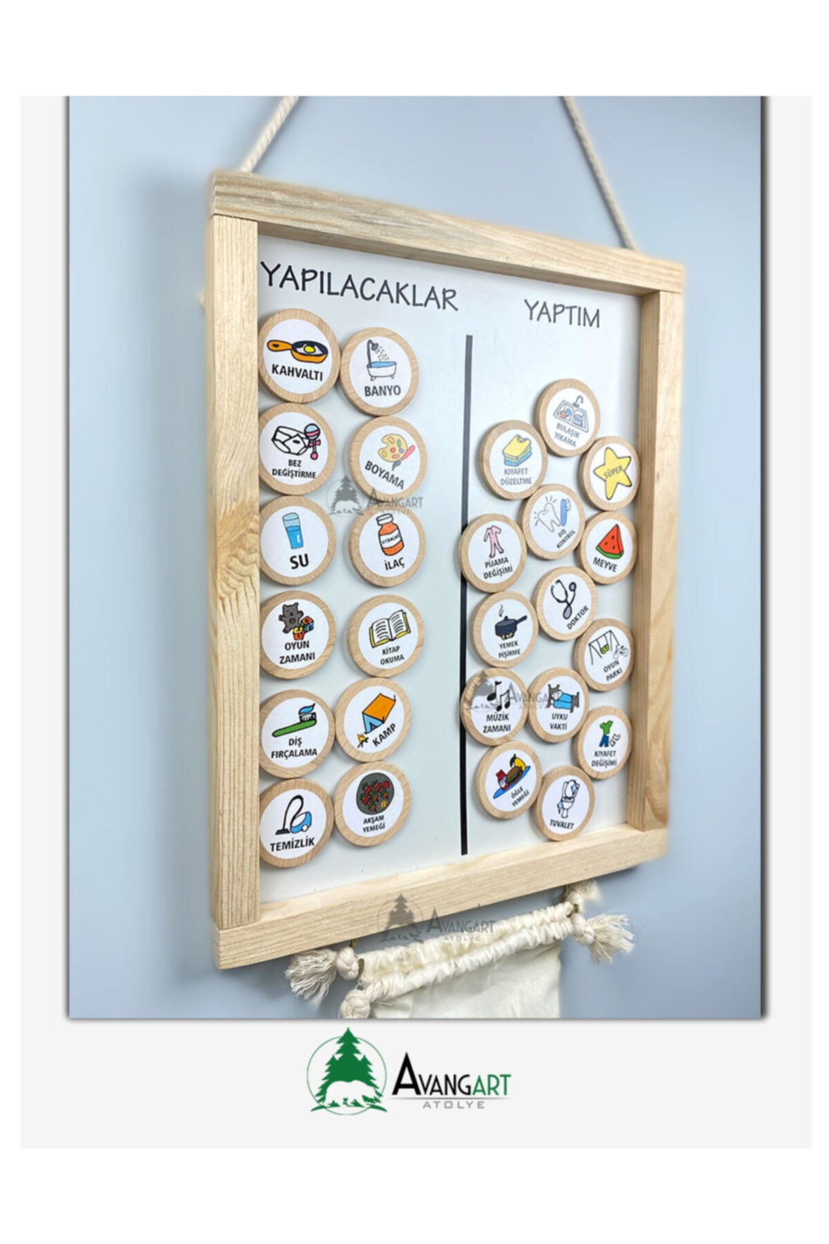 نمودار برنامه روزانه (پس‌زمینه سفید مغناطیسی)