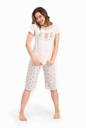 Kadın Bej Pijama Takımı RP2472-S