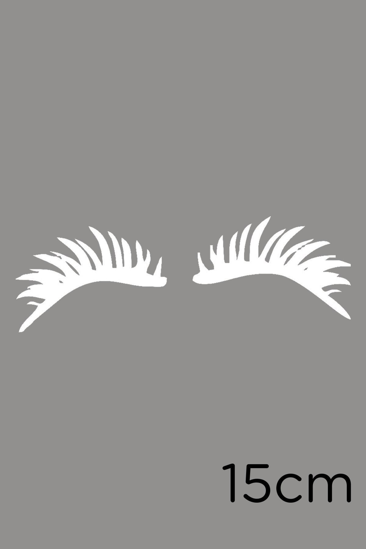New Jargon Eye Lash Autocolant Auto Și Perete Vehicul Auto 15cm - Alb - One Size