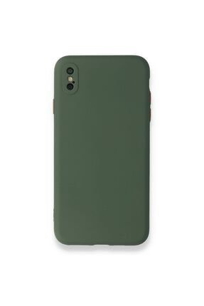 Lansman-plus-ici-kadife-silikon-iphone-x-koyu Yeşil 645553ASF213444
