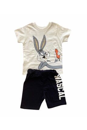 Bugs Bunny Baskılı Şort Tshirt Takım 0789