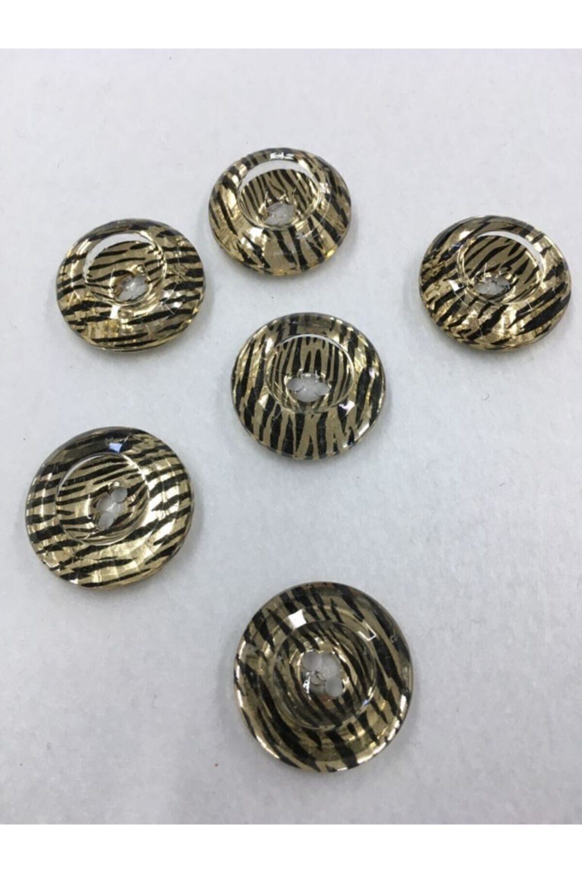 Black Detailed Button 6 Pieces