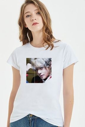 K Pop Koreli Muzik Grubu Kpop Baskılı Beyaz Kadın Örme Tshirt T-shirt Tişört T Shirt BGA2163KDNTS