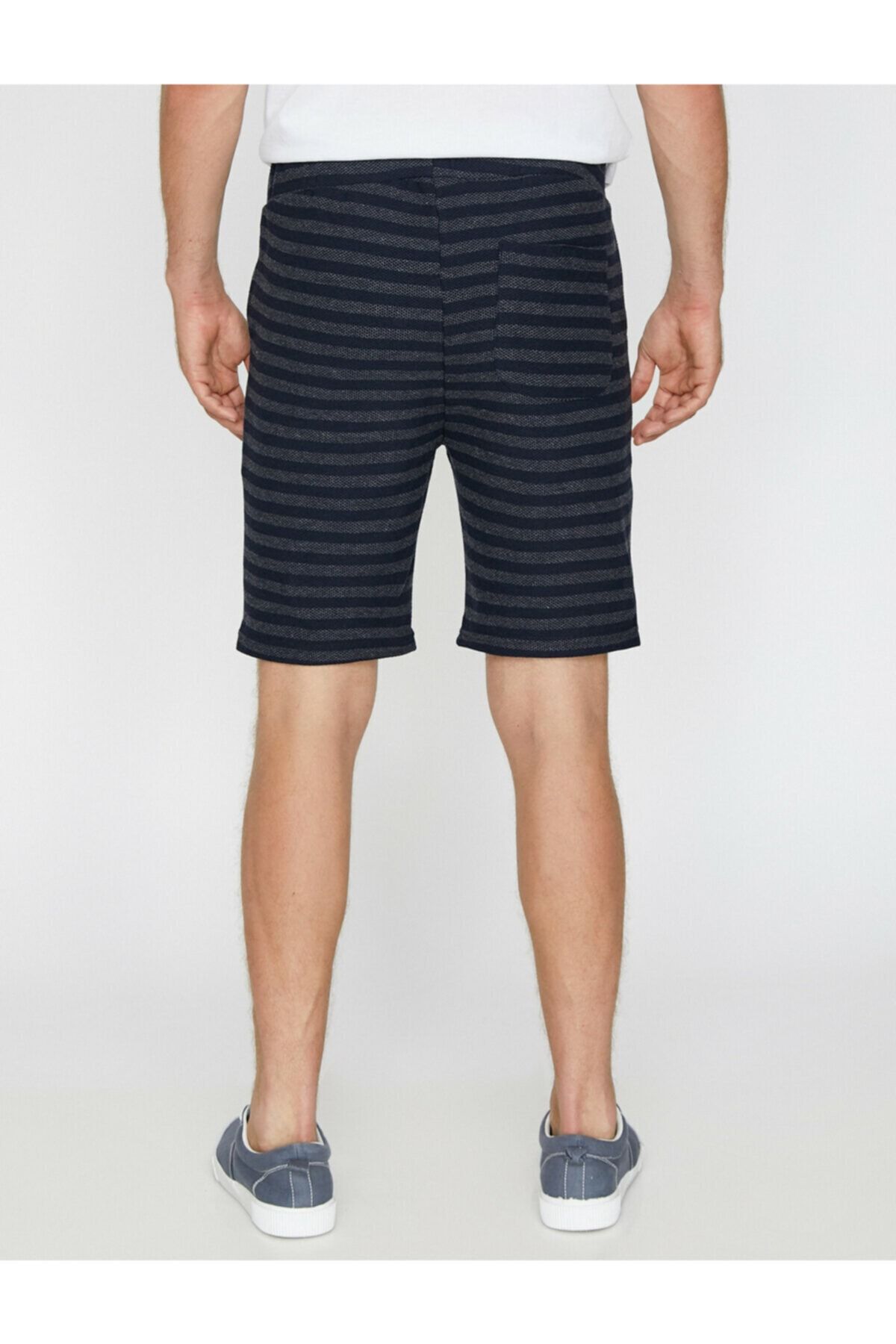 Koton-Striped Patterned Fabric Shorts with Pockets 5