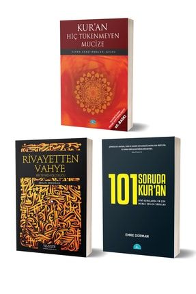 Rivayetten Vahye & 101 Soruda Kur'an & Kur'an Hiç Tükenmeyen Mucize 3 Kitap Set TOPLUSET12