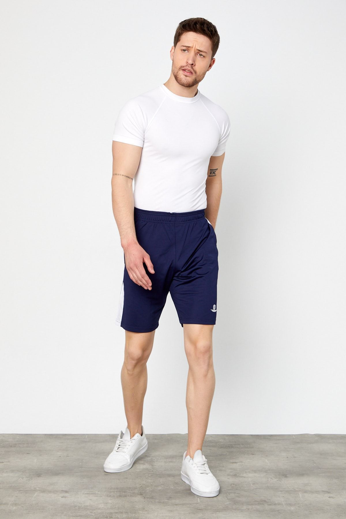 Mens navy sports shorts new arrivals