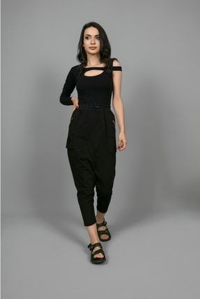 Kadın Siyah Q Design Lab Şalvar Pantolon 1001