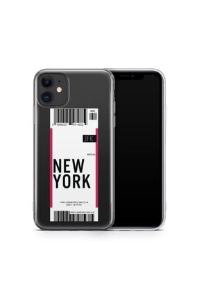 Iphone 11 New York Fly Ticket Şeffaf Kılıf Koruma Kapak Z019.018.0013.001.001