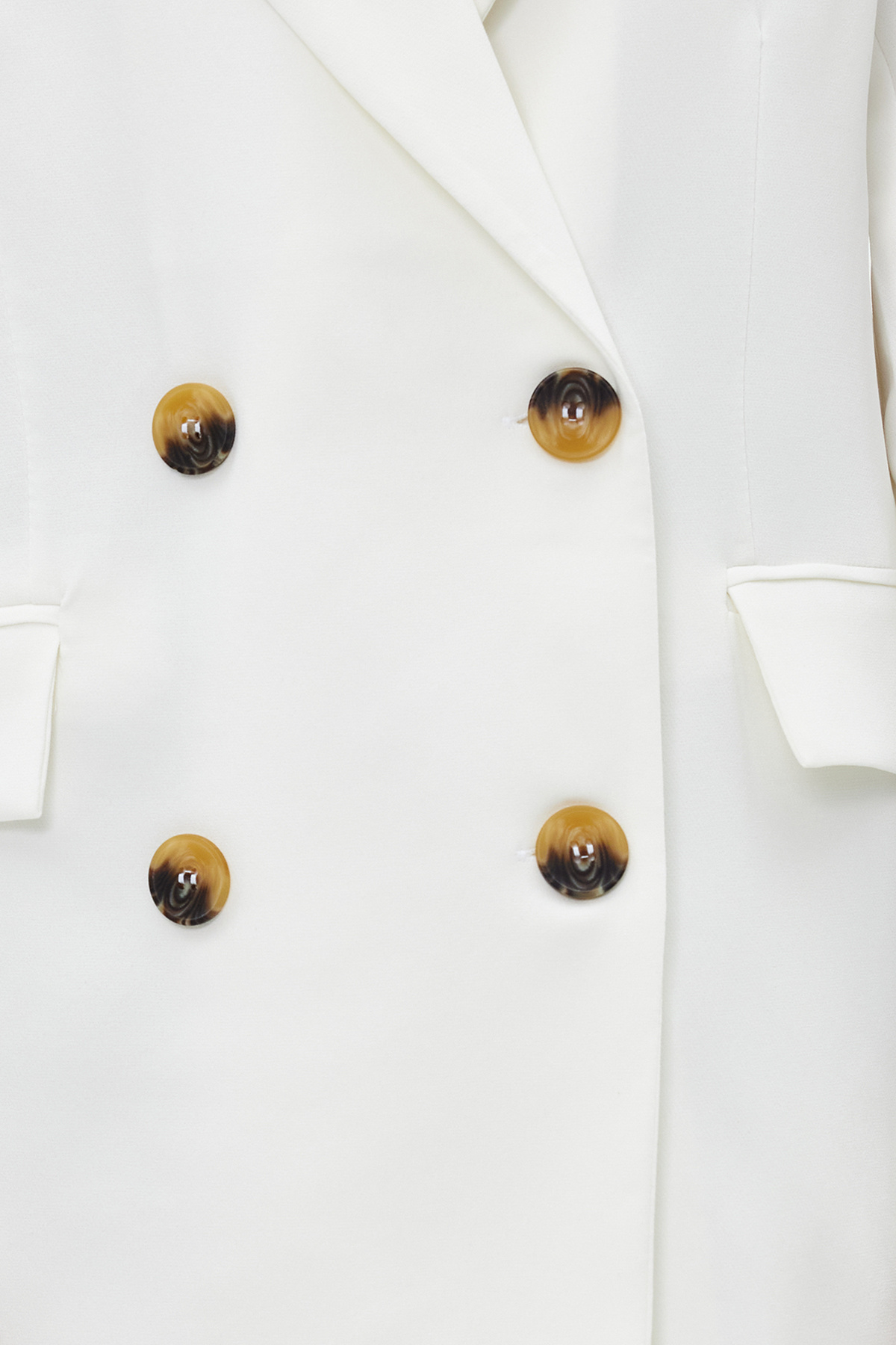 Oversize Lined Double-Breasted Woven Blazer Jacket