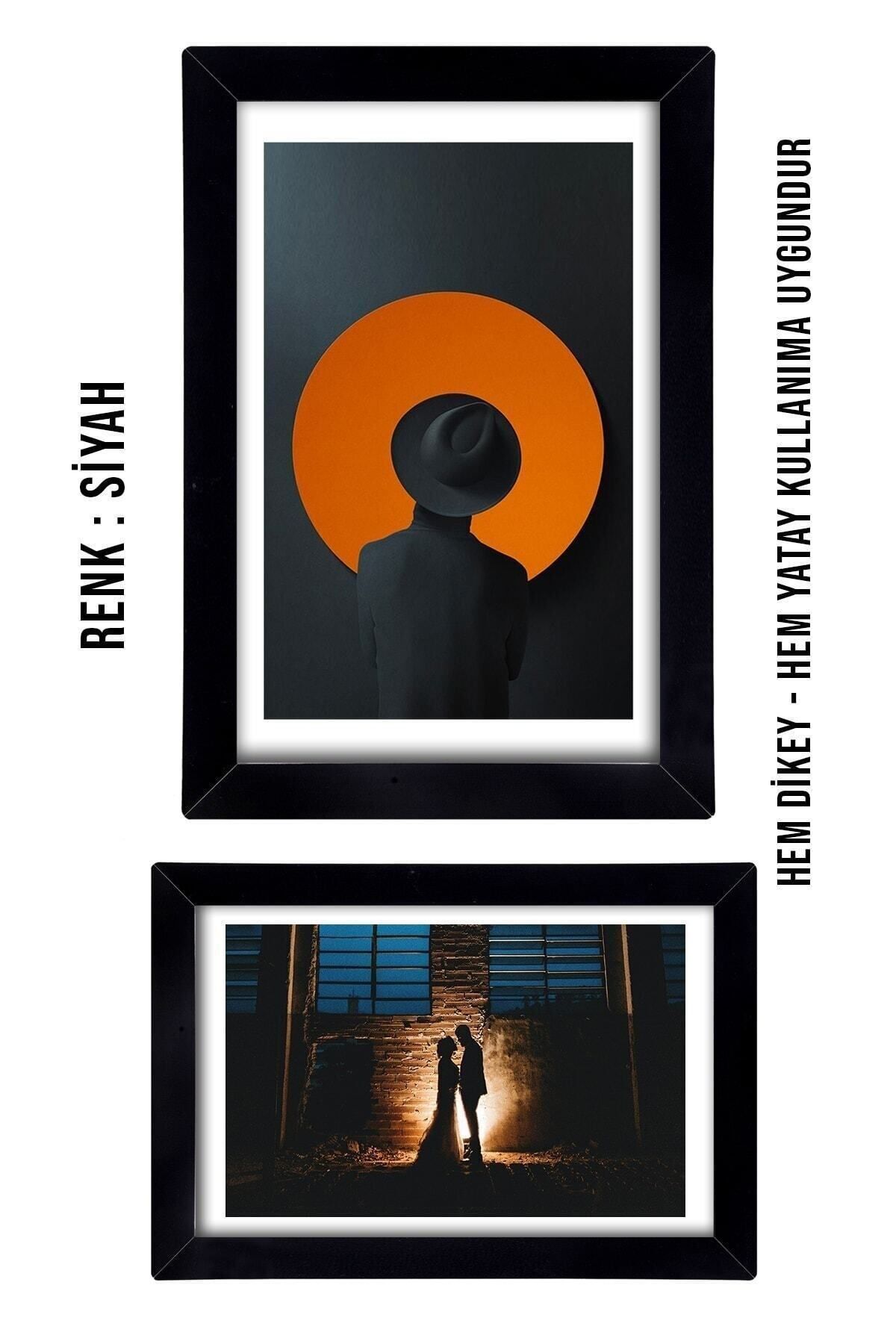 AS TİCARET-6 Pieces (A4) 21x30 Black Frame MDF - PVC A4 Certificate or Photo Frame 2