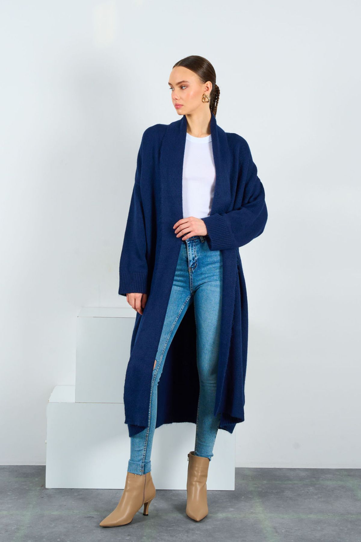 Navy blue hot sale duster cardigan