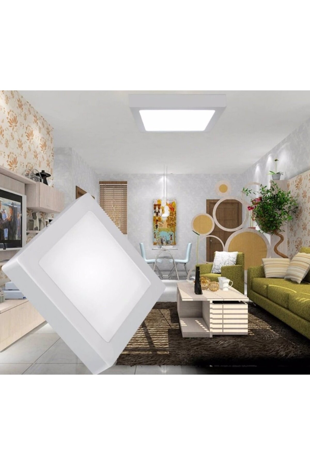 Helios Opto 18W 6500K White Light Surface Mounted Square Led Panel HS ...