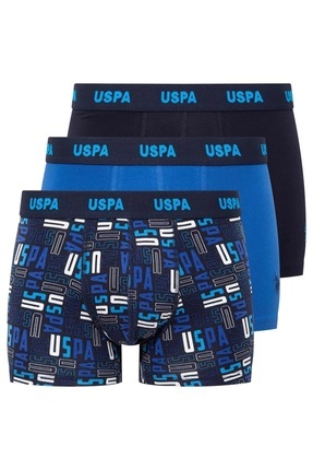 U.S. Polo Assn. 3'lü Erkek Boxer Pamuklu ve Likralı
